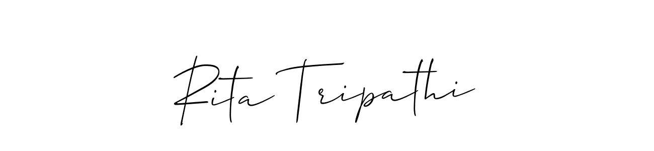 Make a beautiful signature design for name Rita Tripathi. With this signature (Allison_Script) style, you can create a handwritten signature for free. Rita Tripathi signature style 2 images and pictures png