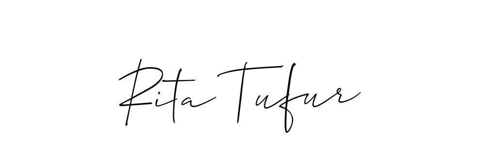 Make a beautiful signature design for name Rita Tufur. With this signature (Allison_Script) style, you can create a handwritten signature for free. Rita Tufur signature style 2 images and pictures png