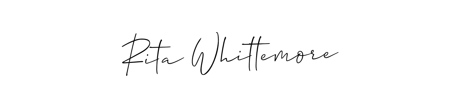 Use a signature maker to create a handwritten signature online. With this signature software, you can design (Allison_Script) your own signature for name Rita Whittemore. Rita Whittemore signature style 2 images and pictures png