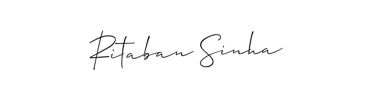 How to Draw Ritaban Sinha signature style? Allison_Script is a latest design signature styles for name Ritaban Sinha. Ritaban Sinha signature style 2 images and pictures png