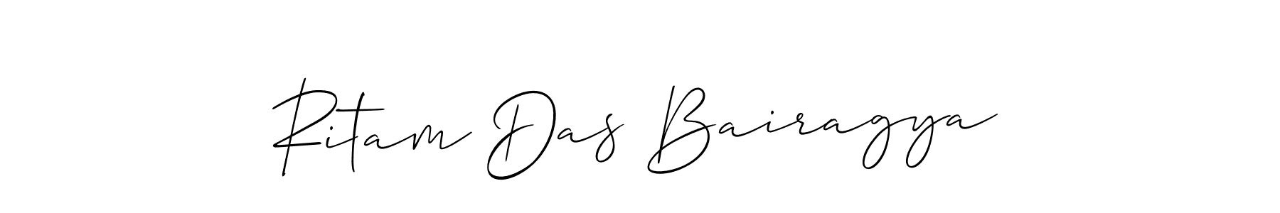 Allison_Script is a professional signature style that is perfect for those who want to add a touch of class to their signature. It is also a great choice for those who want to make their signature more unique. Get Ritam Das Bairagya name to fancy signature for free. Ritam Das Bairagya signature style 2 images and pictures png