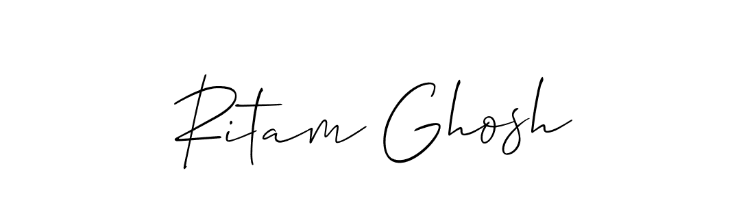 Create a beautiful signature design for name Ritam Ghosh. With this signature (Allison_Script) fonts, you can make a handwritten signature for free. Ritam Ghosh signature style 2 images and pictures png