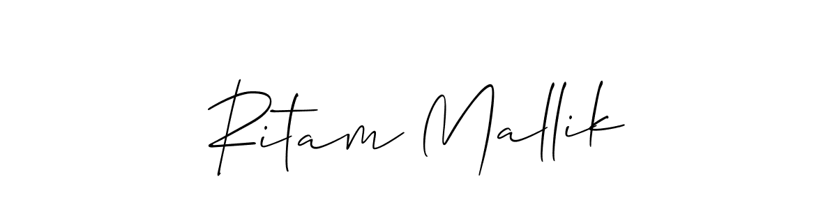 Design your own signature with our free online signature maker. With this signature software, you can create a handwritten (Allison_Script) signature for name Ritam Mallik. Ritam Mallik signature style 2 images and pictures png