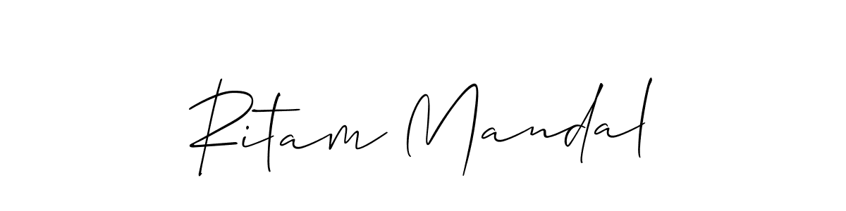 Design your own signature with our free online signature maker. With this signature software, you can create a handwritten (Allison_Script) signature for name Ritam Mandal. Ritam Mandal signature style 2 images and pictures png