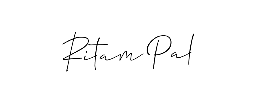 Use a signature maker to create a handwritten signature online. With this signature software, you can design (Allison_Script) your own signature for name Ritam Pal. Ritam Pal signature style 2 images and pictures png