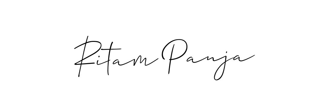 Design your own signature with our free online signature maker. With this signature software, you can create a handwritten (Allison_Script) signature for name Ritam Panja. Ritam Panja signature style 2 images and pictures png