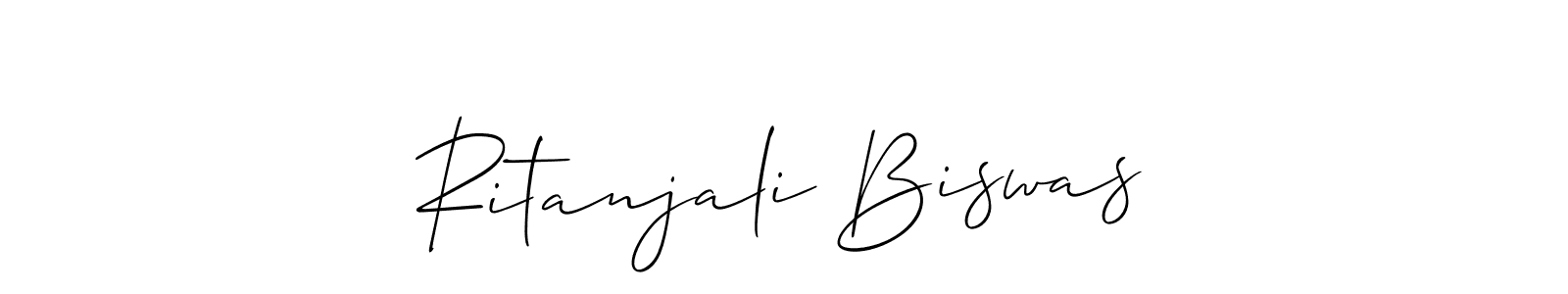 Make a beautiful signature design for name Ritanjali Biswas. With this signature (Allison_Script) style, you can create a handwritten signature for free. Ritanjali Biswas signature style 2 images and pictures png