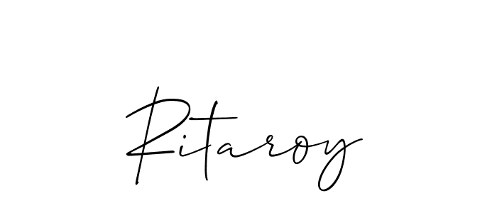 How to make Ritaroy signature? Allison_Script is a professional autograph style. Create handwritten signature for Ritaroy name. Ritaroy signature style 2 images and pictures png