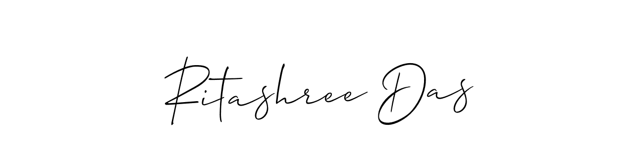 How to make Ritashree Das name signature. Use Allison_Script style for creating short signs online. This is the latest handwritten sign. Ritashree Das signature style 2 images and pictures png