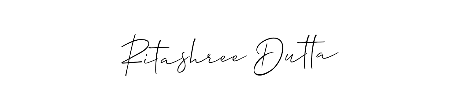 This is the best signature style for the Ritashree Dutta name. Also you like these signature font (Allison_Script). Mix name signature. Ritashree Dutta signature style 2 images and pictures png