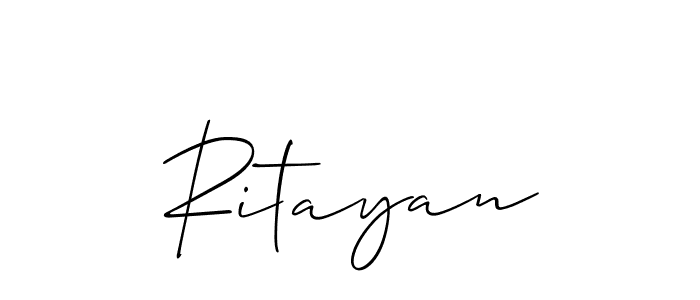 if you are searching for the best signature style for your name Ritayan. so please give up your signature search. here we have designed multiple signature styles  using Allison_Script. Ritayan signature style 2 images and pictures png