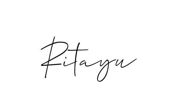 Design your own signature with our free online signature maker. With this signature software, you can create a handwritten (Allison_Script) signature for name Ritayu. Ritayu signature style 2 images and pictures png