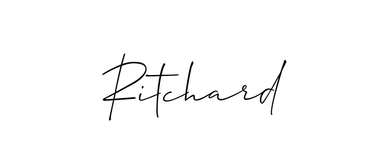 Ritchard stylish signature style. Best Handwritten Sign (Allison_Script) for my name. Handwritten Signature Collection Ideas for my name Ritchard. Ritchard signature style 2 images and pictures png