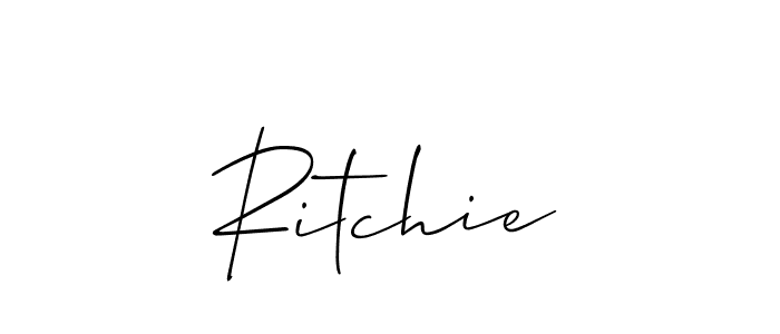 Create a beautiful signature design for name Ritchie. With this signature (Allison_Script) fonts, you can make a handwritten signature for free. Ritchie signature style 2 images and pictures png