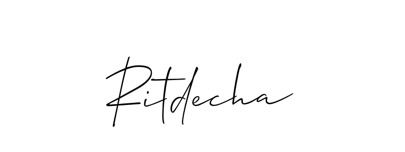 How to make Ritdecha signature? Allison_Script is a professional autograph style. Create handwritten signature for Ritdecha name. Ritdecha signature style 2 images and pictures png