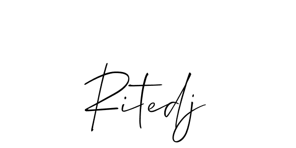 Make a short Ritedj signature style. Manage your documents anywhere anytime using Allison_Script. Create and add eSignatures, submit forms, share and send files easily. Ritedj signature style 2 images and pictures png