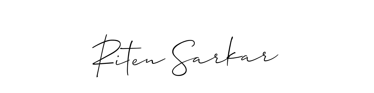 Riten Sarkar stylish signature style. Best Handwritten Sign (Allison_Script) for my name. Handwritten Signature Collection Ideas for my name Riten Sarkar. Riten Sarkar signature style 2 images and pictures png