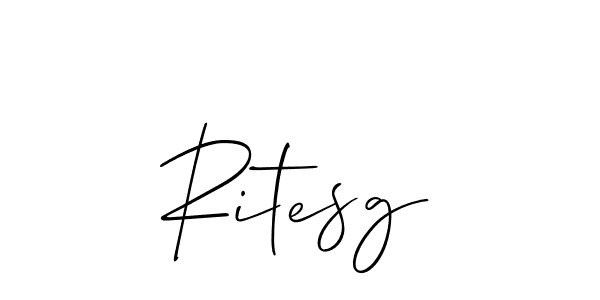 How to Draw Ritesg signature style? Allison_Script is a latest design signature styles for name Ritesg. Ritesg signature style 2 images and pictures png