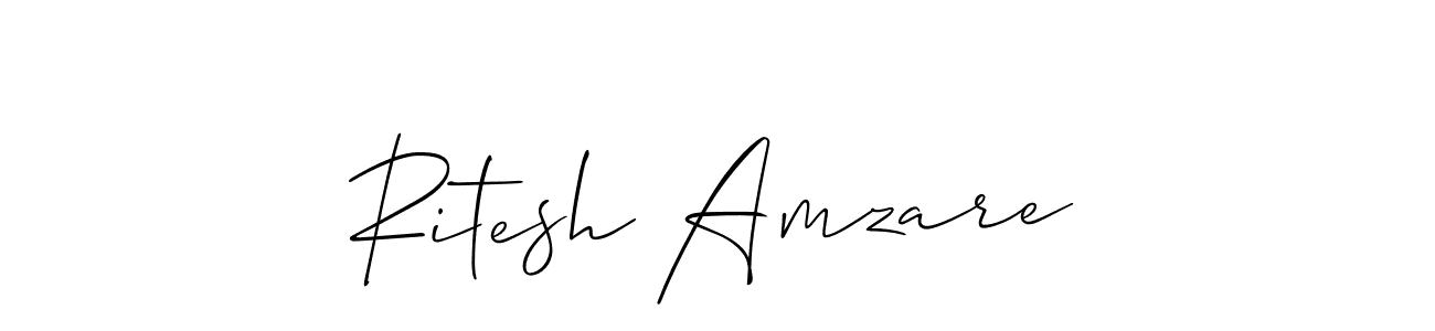 You should practise on your own different ways (Allison_Script) to write your name (Ritesh Amzare) in signature. don't let someone else do it for you. Ritesh Amzare signature style 2 images and pictures png