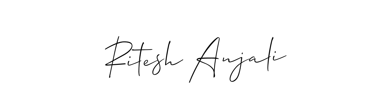 Make a beautiful signature design for name Ritesh Anjali. Use this online signature maker to create a handwritten signature for free. Ritesh Anjali signature style 2 images and pictures png