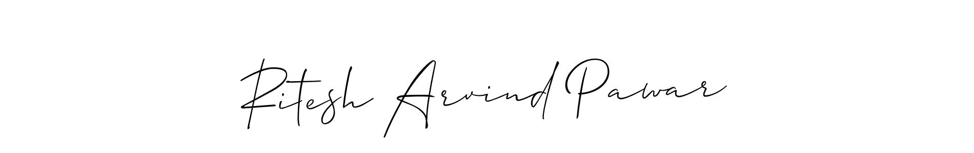 Also You can easily find your signature by using the search form. We will create Ritesh Arvind Pawar name handwritten signature images for you free of cost using Allison_Script sign style. Ritesh Arvind Pawar signature style 2 images and pictures png