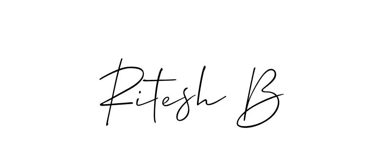 You can use this online signature creator to create a handwritten signature for the name Ritesh B. This is the best online autograph maker. Ritesh B signature style 2 images and pictures png