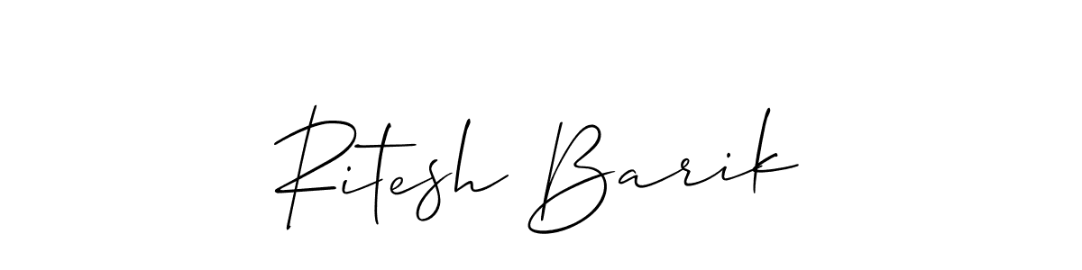 Ritesh Barik stylish signature style. Best Handwritten Sign (Allison_Script) for my name. Handwritten Signature Collection Ideas for my name Ritesh Barik. Ritesh Barik signature style 2 images and pictures png