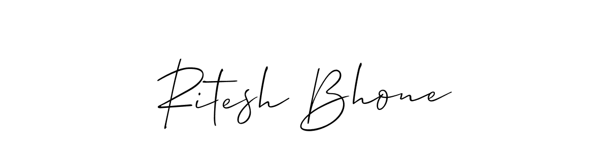 Allison_Script is a professional signature style that is perfect for those who want to add a touch of class to their signature. It is also a great choice for those who want to make their signature more unique. Get Ritesh Bhone name to fancy signature for free. Ritesh Bhone signature style 2 images and pictures png