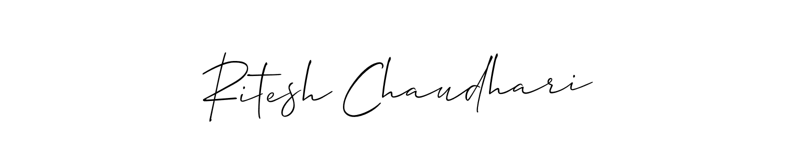 Ritesh Chaudhari stylish signature style. Best Handwritten Sign (Allison_Script) for my name. Handwritten Signature Collection Ideas for my name Ritesh Chaudhari. Ritesh Chaudhari signature style 2 images and pictures png