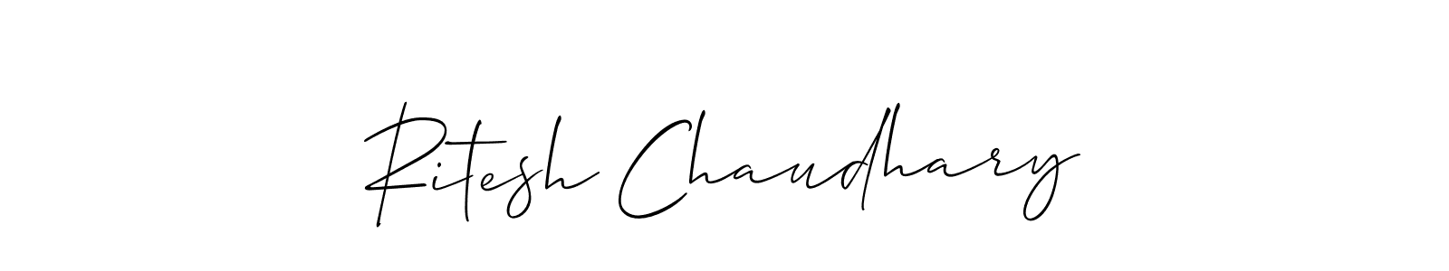 Create a beautiful signature design for name Ritesh Chaudhary. With this signature (Allison_Script) fonts, you can make a handwritten signature for free. Ritesh Chaudhary signature style 2 images and pictures png