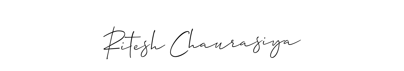 Design your own signature with our free online signature maker. With this signature software, you can create a handwritten (Allison_Script) signature for name Ritesh Chaurasiya. Ritesh Chaurasiya signature style 2 images and pictures png
