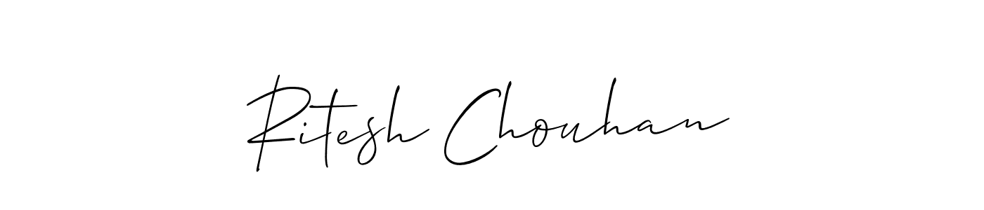 Also we have Ritesh Chouhan name is the best signature style. Create professional handwritten signature collection using Allison_Script autograph style. Ritesh Chouhan signature style 2 images and pictures png