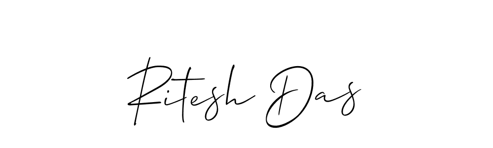 How to make Ritesh Das name signature. Use Allison_Script style for creating short signs online. This is the latest handwritten sign. Ritesh Das signature style 2 images and pictures png