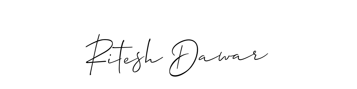 It looks lik you need a new signature style for name Ritesh Dawar. Design unique handwritten (Allison_Script) signature with our free signature maker in just a few clicks. Ritesh Dawar signature style 2 images and pictures png