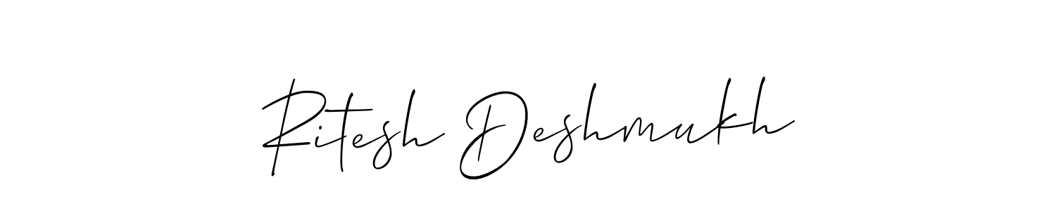 Use a signature maker to create a handwritten signature online. With this signature software, you can design (Allison_Script) your own signature for name Ritesh Deshmukh. Ritesh Deshmukh signature style 2 images and pictures png