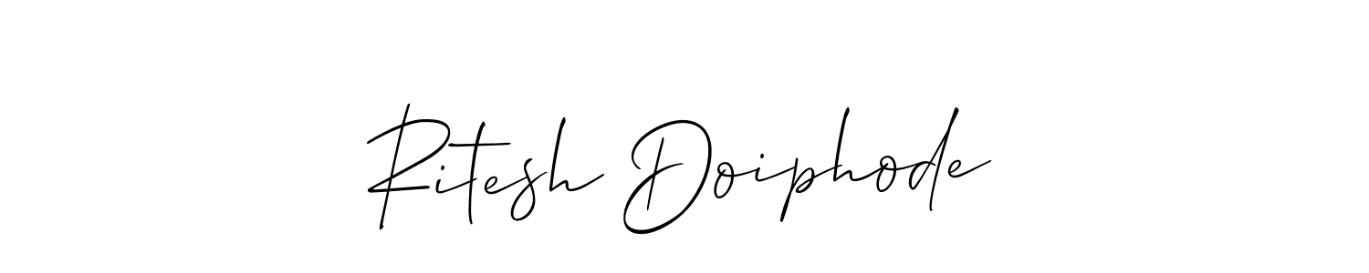 Also we have Ritesh Doiphode name is the best signature style. Create professional handwritten signature collection using Allison_Script autograph style. Ritesh Doiphode signature style 2 images and pictures png