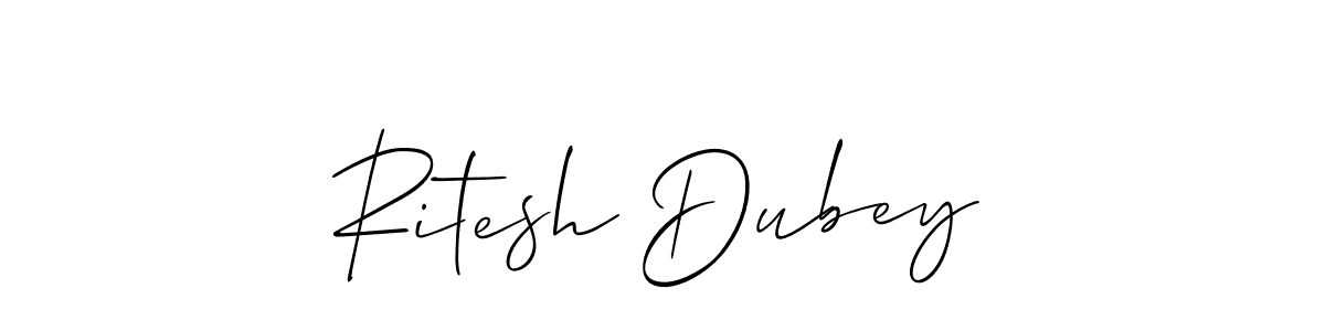 How to Draw Ritesh Dubey signature style? Allison_Script is a latest design signature styles for name Ritesh Dubey. Ritesh Dubey signature style 2 images and pictures png