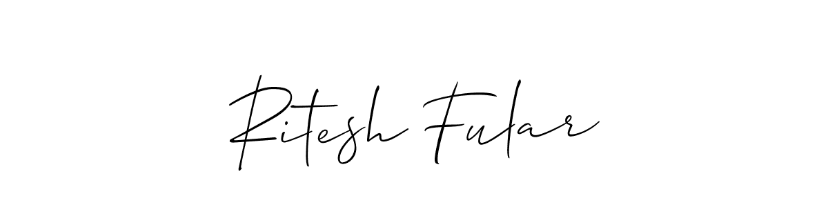 Make a beautiful signature design for name Ritesh Fular. Use this online signature maker to create a handwritten signature for free. Ritesh Fular signature style 2 images and pictures png