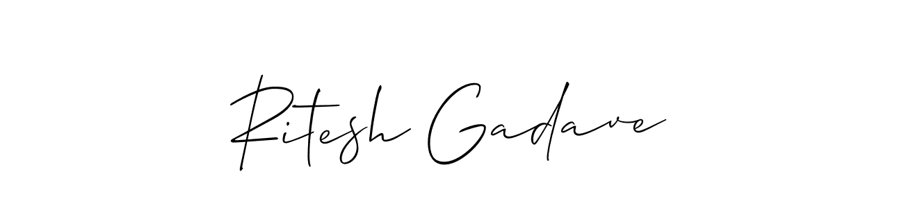 Similarly Allison_Script is the best handwritten signature design. Signature creator online .You can use it as an online autograph creator for name Ritesh Gadave. Ritesh Gadave signature style 2 images and pictures png