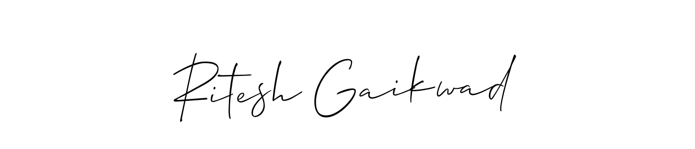 You should practise on your own different ways (Allison_Script) to write your name (Ritesh Gaikwad) in signature. don't let someone else do it for you. Ritesh Gaikwad signature style 2 images and pictures png