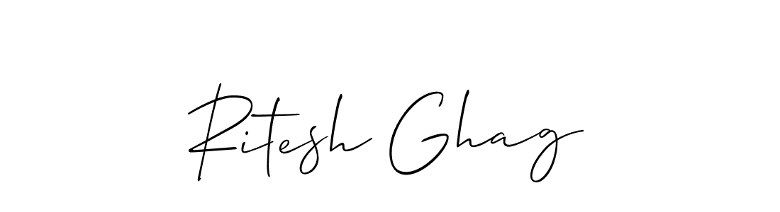 How to make Ritesh Ghag name signature. Use Allison_Script style for creating short signs online. This is the latest handwritten sign. Ritesh Ghag signature style 2 images and pictures png