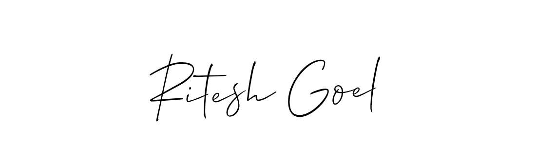 This is the best signature style for the Ritesh Goel name. Also you like these signature font (Allison_Script). Mix name signature. Ritesh Goel signature style 2 images and pictures png
