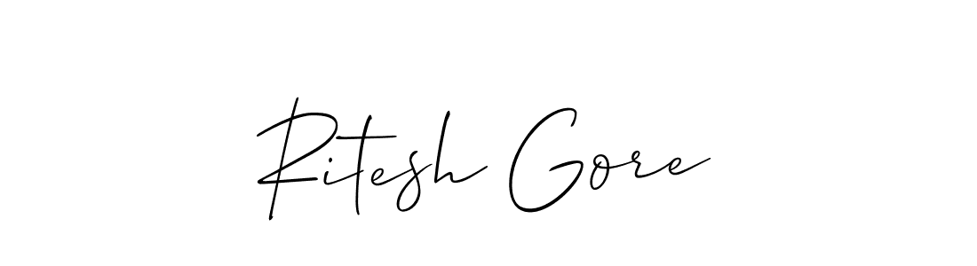 Best and Professional Signature Style for Ritesh Gore. Allison_Script Best Signature Style Collection. Ritesh Gore signature style 2 images and pictures png