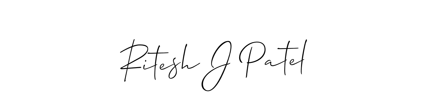 Design your own signature with our free online signature maker. With this signature software, you can create a handwritten (Allison_Script) signature for name Ritesh J Patel. Ritesh J Patel signature style 2 images and pictures png