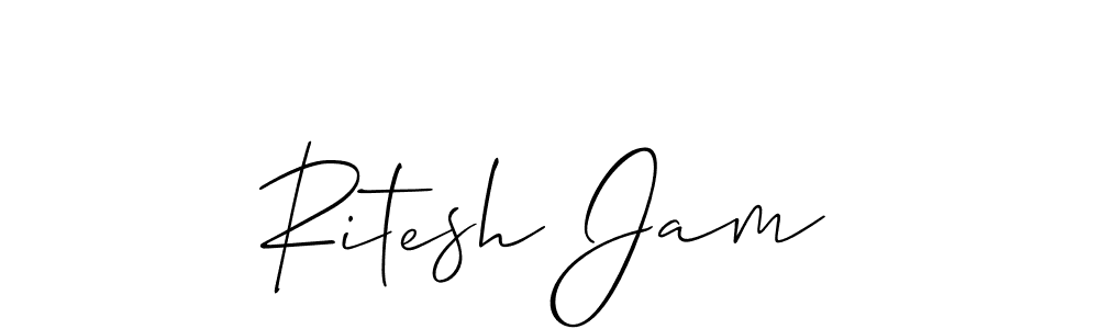 How to make Ritesh Jam signature? Allison_Script is a professional autograph style. Create handwritten signature for Ritesh Jam name. Ritesh Jam signature style 2 images and pictures png