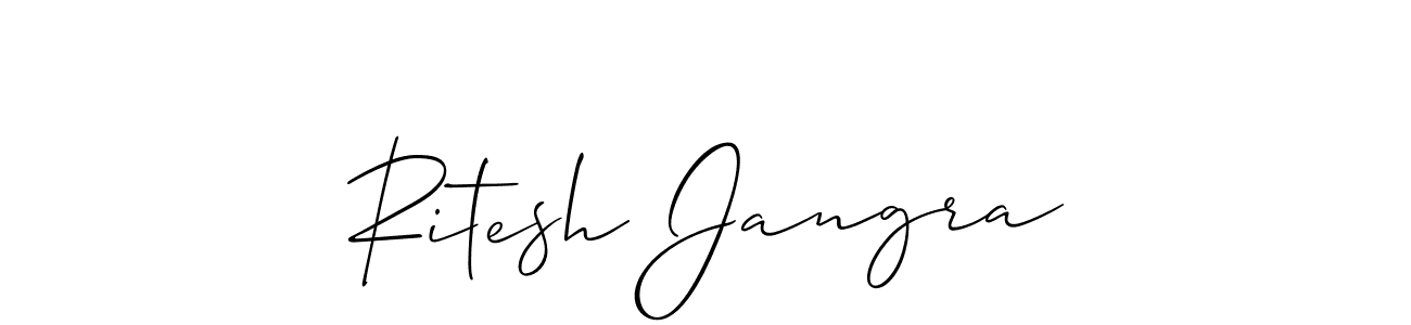 if you are searching for the best signature style for your name Ritesh Jangra. so please give up your signature search. here we have designed multiple signature styles  using Allison_Script. Ritesh Jangra signature style 2 images and pictures png