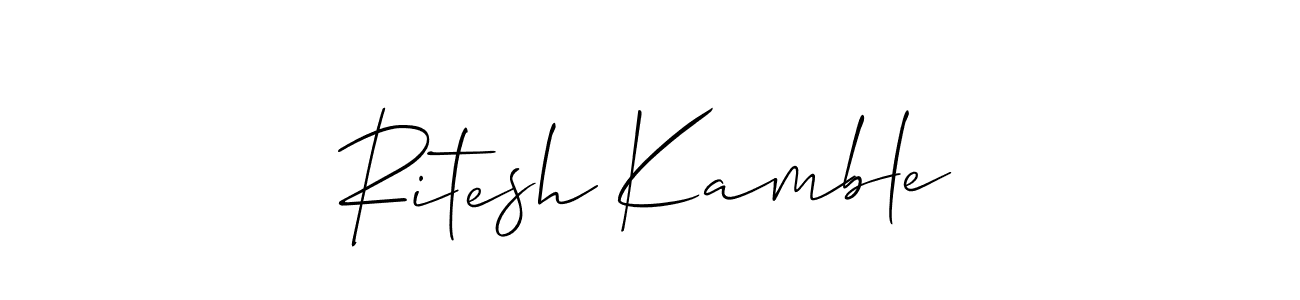 Use a signature maker to create a handwritten signature online. With this signature software, you can design (Allison_Script) your own signature for name Ritesh Kamble. Ritesh Kamble signature style 2 images and pictures png