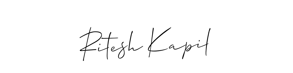 Make a short Ritesh Kapil signature style. Manage your documents anywhere anytime using Allison_Script. Create and add eSignatures, submit forms, share and send files easily. Ritesh Kapil signature style 2 images and pictures png