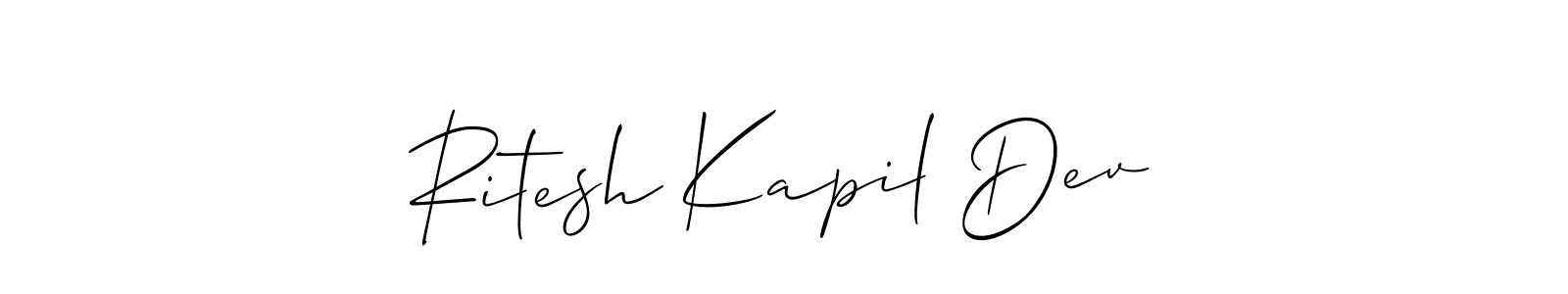 How to Draw Ritesh Kapil Dev signature style? Allison_Script is a latest design signature styles for name Ritesh Kapil Dev. Ritesh Kapil Dev signature style 2 images and pictures png