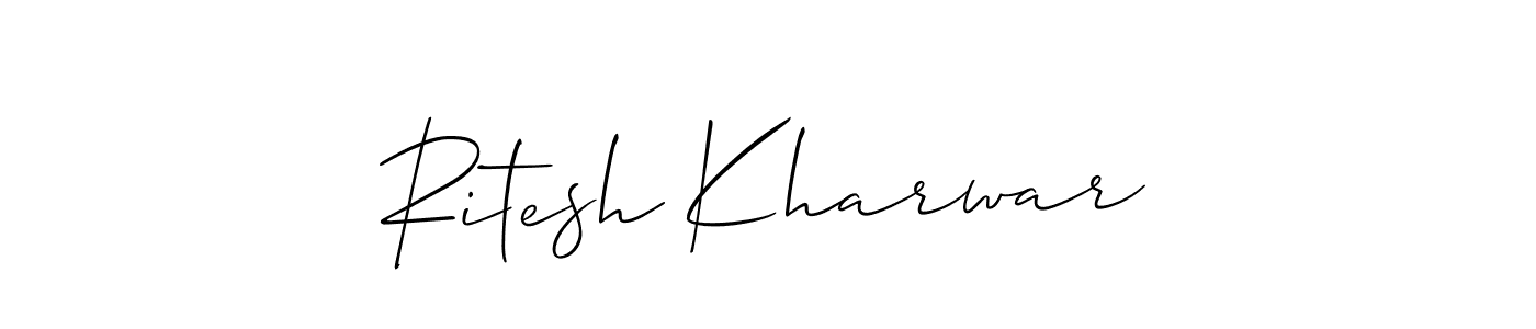 Design your own signature with our free online signature maker. With this signature software, you can create a handwritten (Allison_Script) signature for name Ritesh Kharwar. Ritesh Kharwar signature style 2 images and pictures png